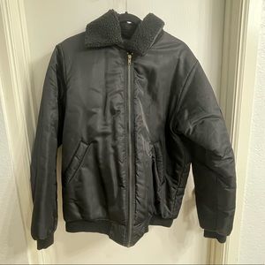 Oak + Fort padded bomber style jacket
